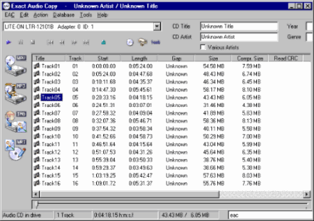Exact Audio Copy 0.99 - free download