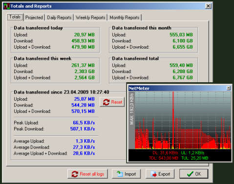 NetMeter 1.1.4 b Traffic Monitor